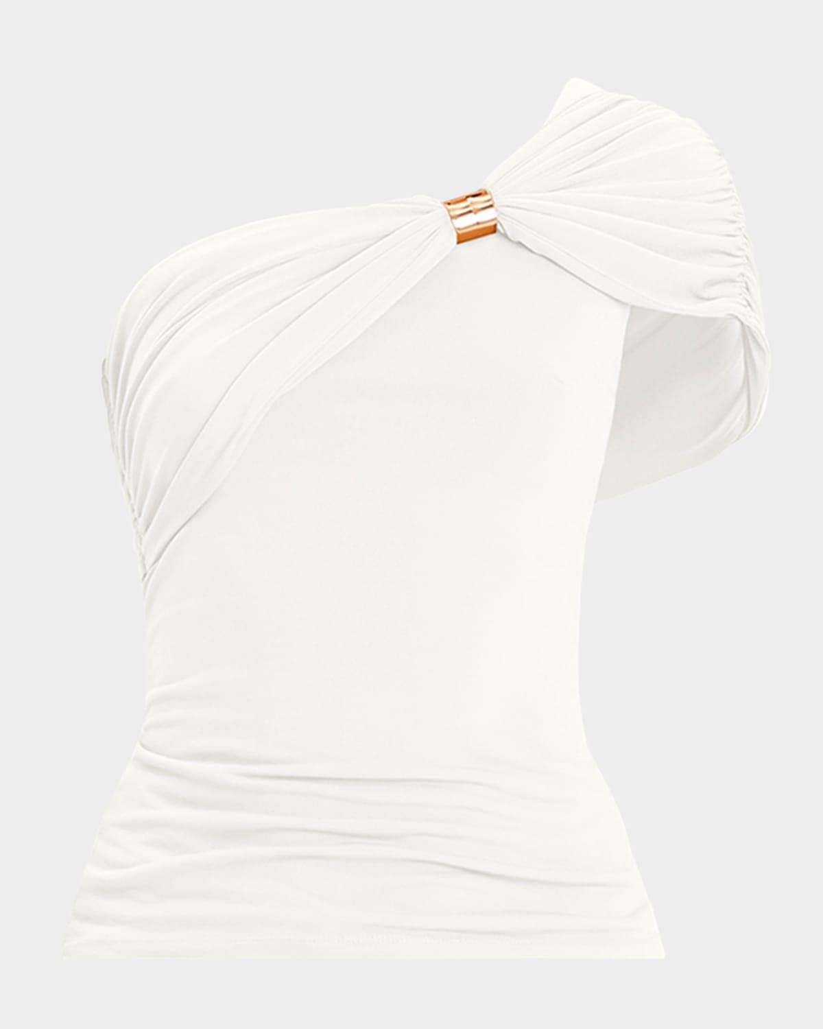 sofia one-shoulder drape top