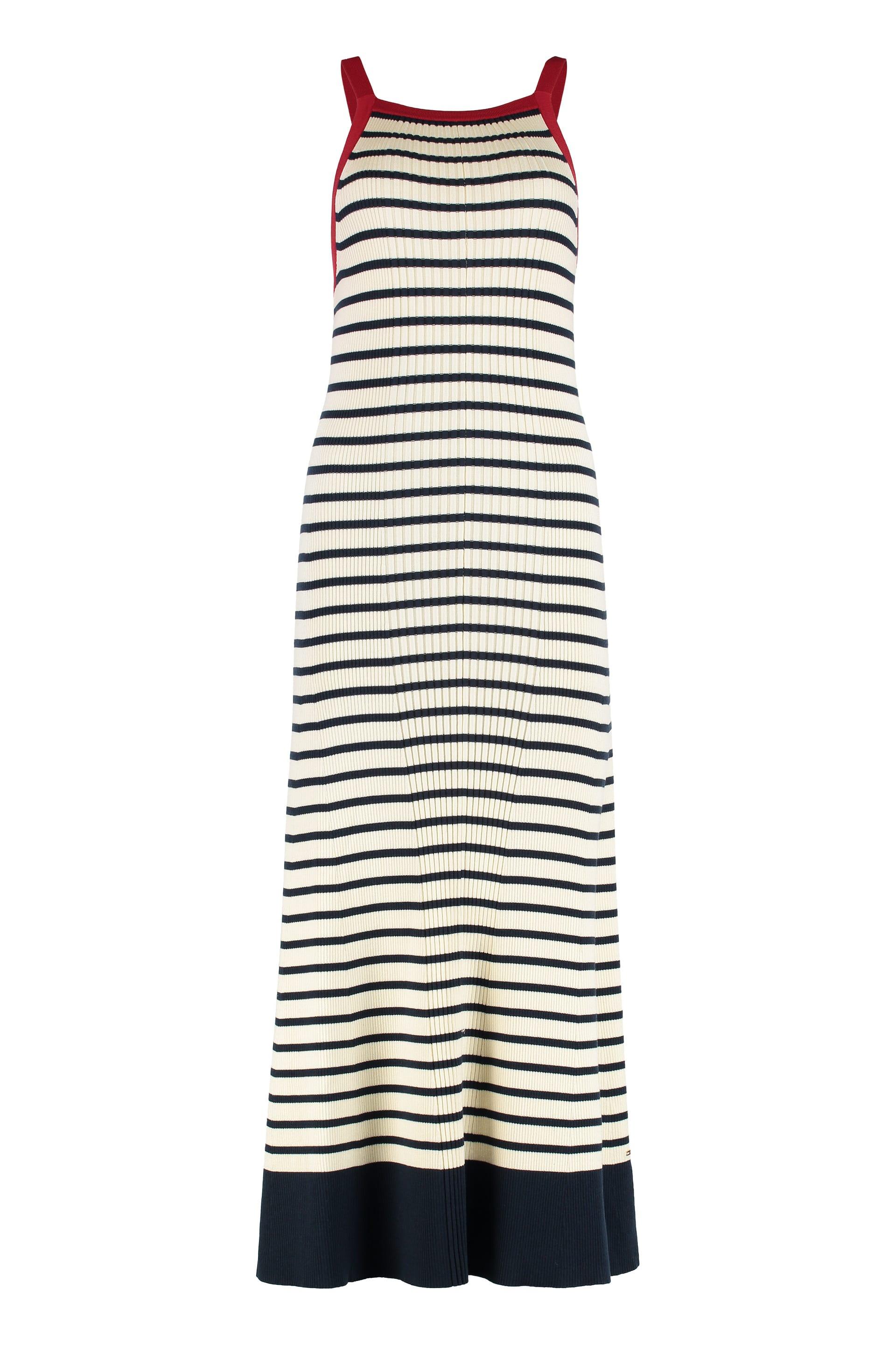 sofia richie grainge x tommy hilfiger - knitted striped dress
