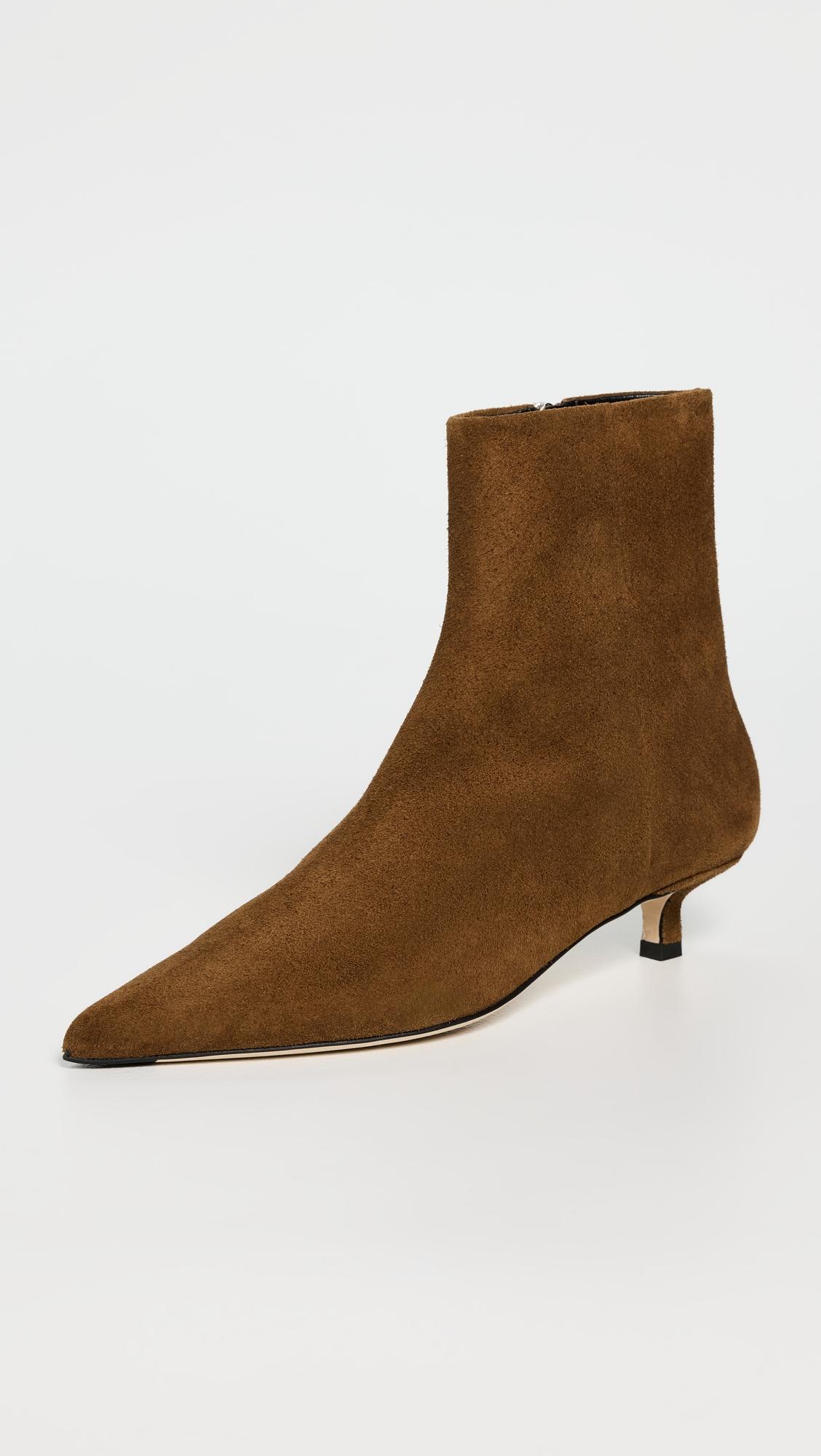 sofie cow suede leather tobacco boots