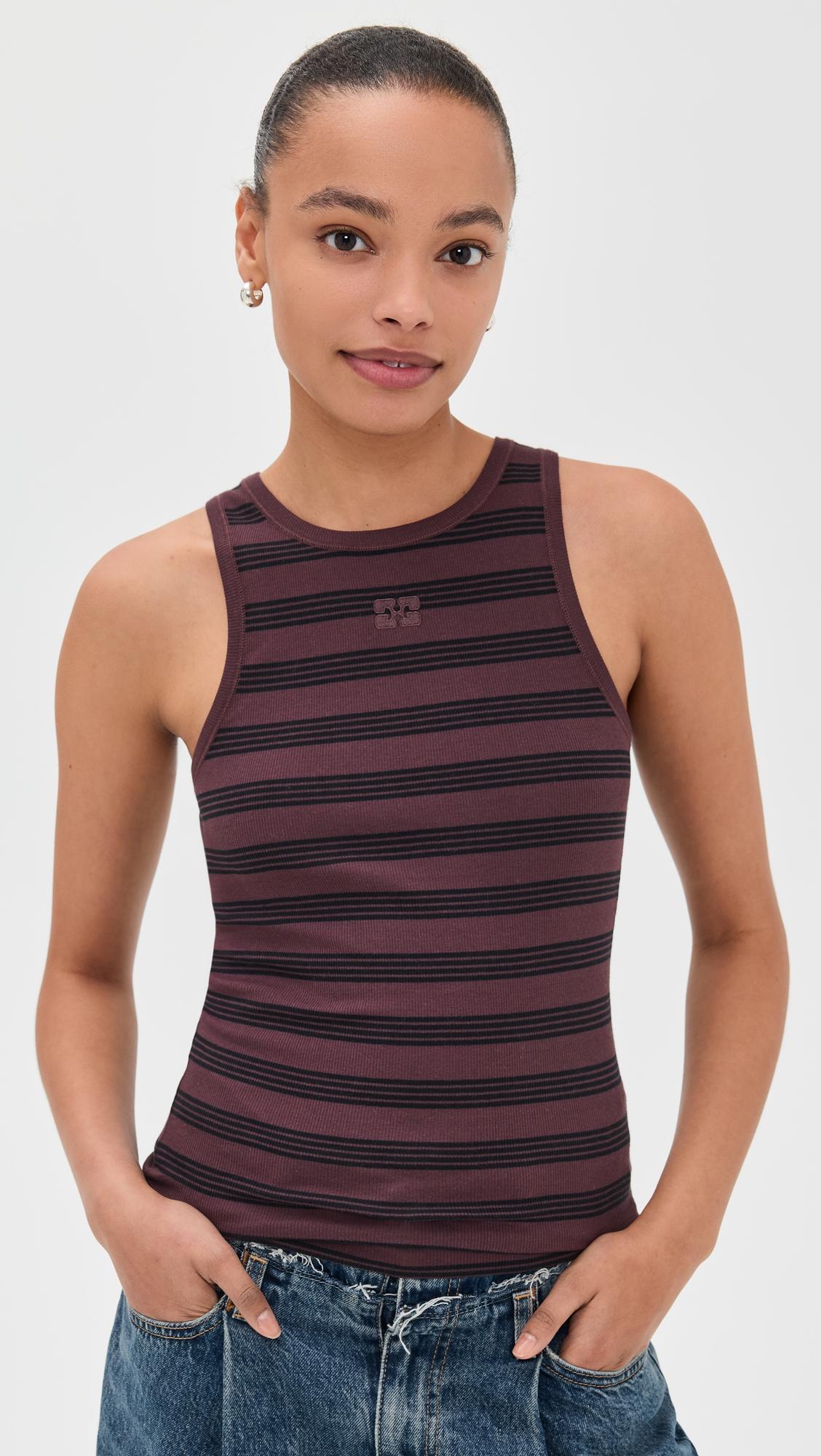 soft cotton rib tank top