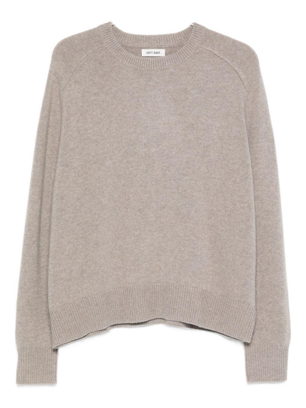 soft goat beige crewneck sweaters