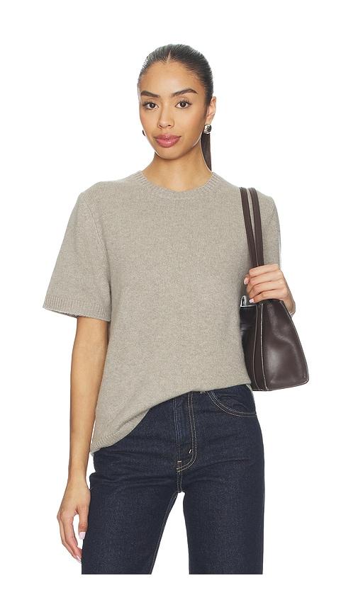 soft goat oversized t-shirt in grey.