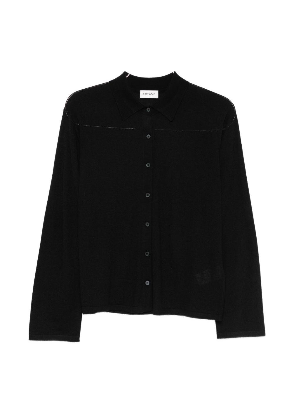 soft goat sweaters black cashmere - women