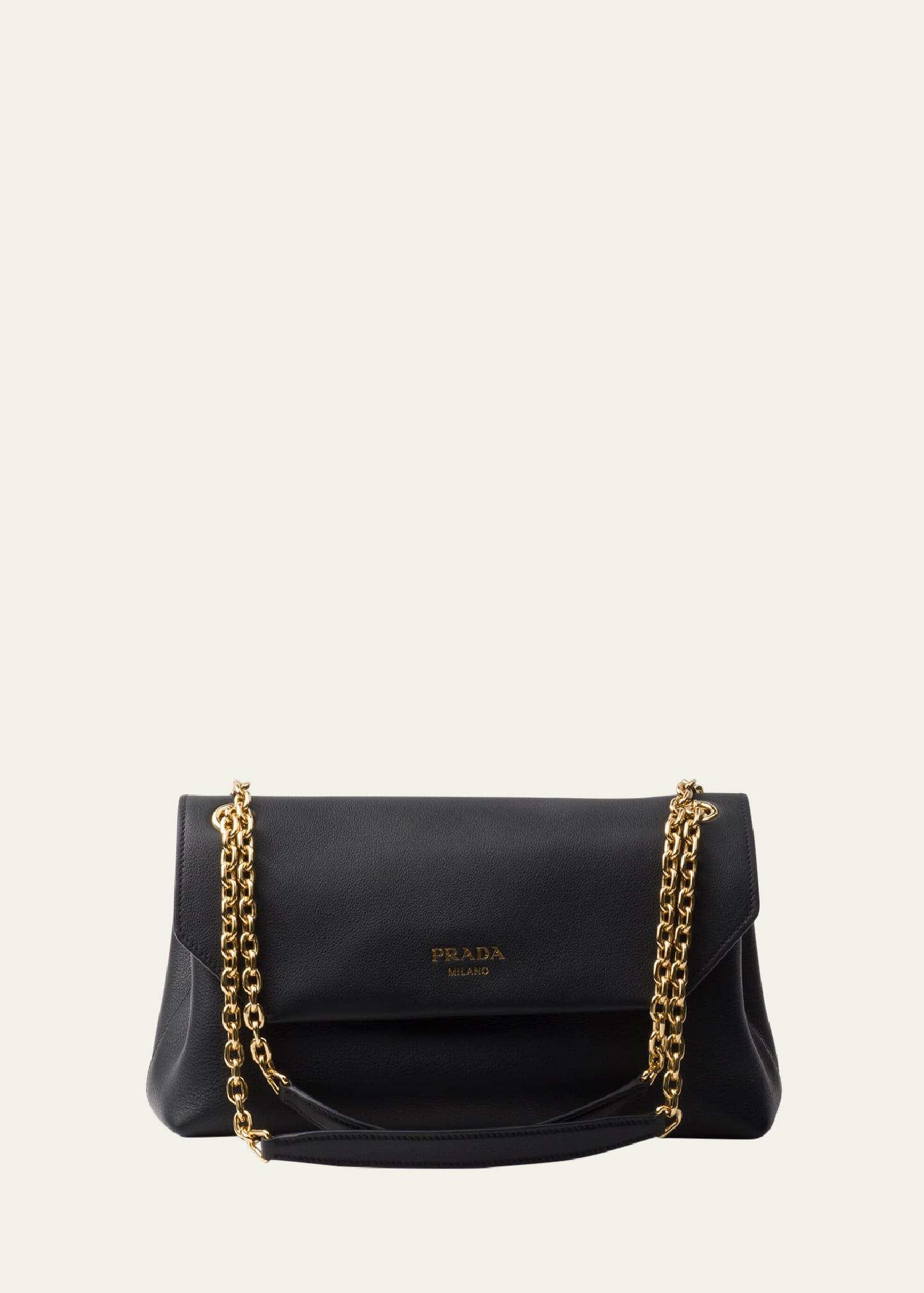 soft grain leather shoulder bag