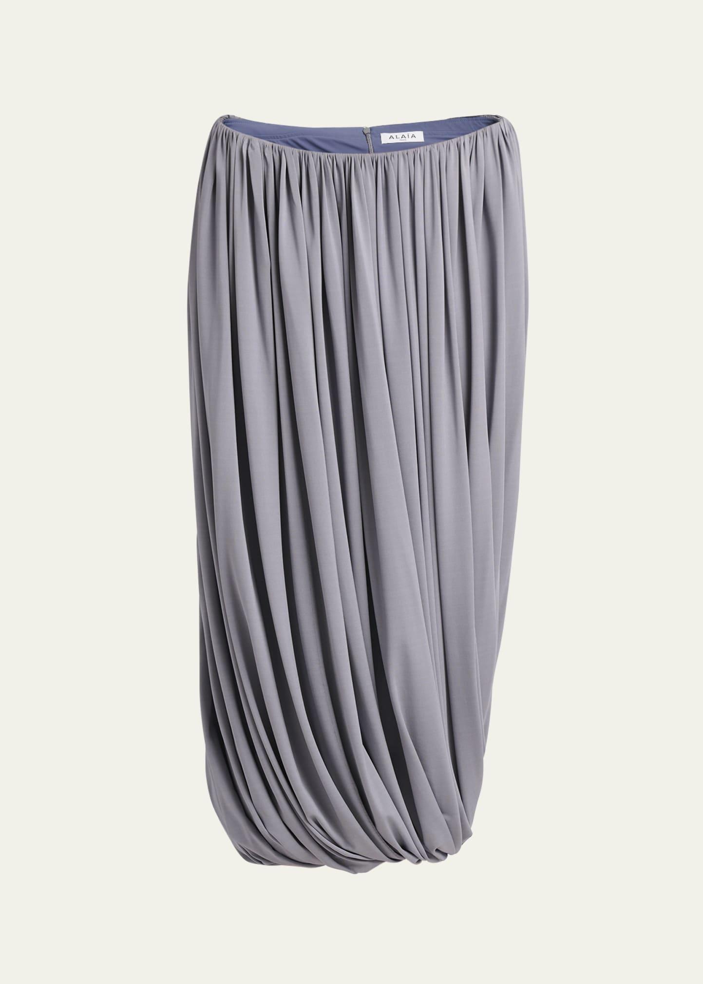 soft jersey twisted draped skirt