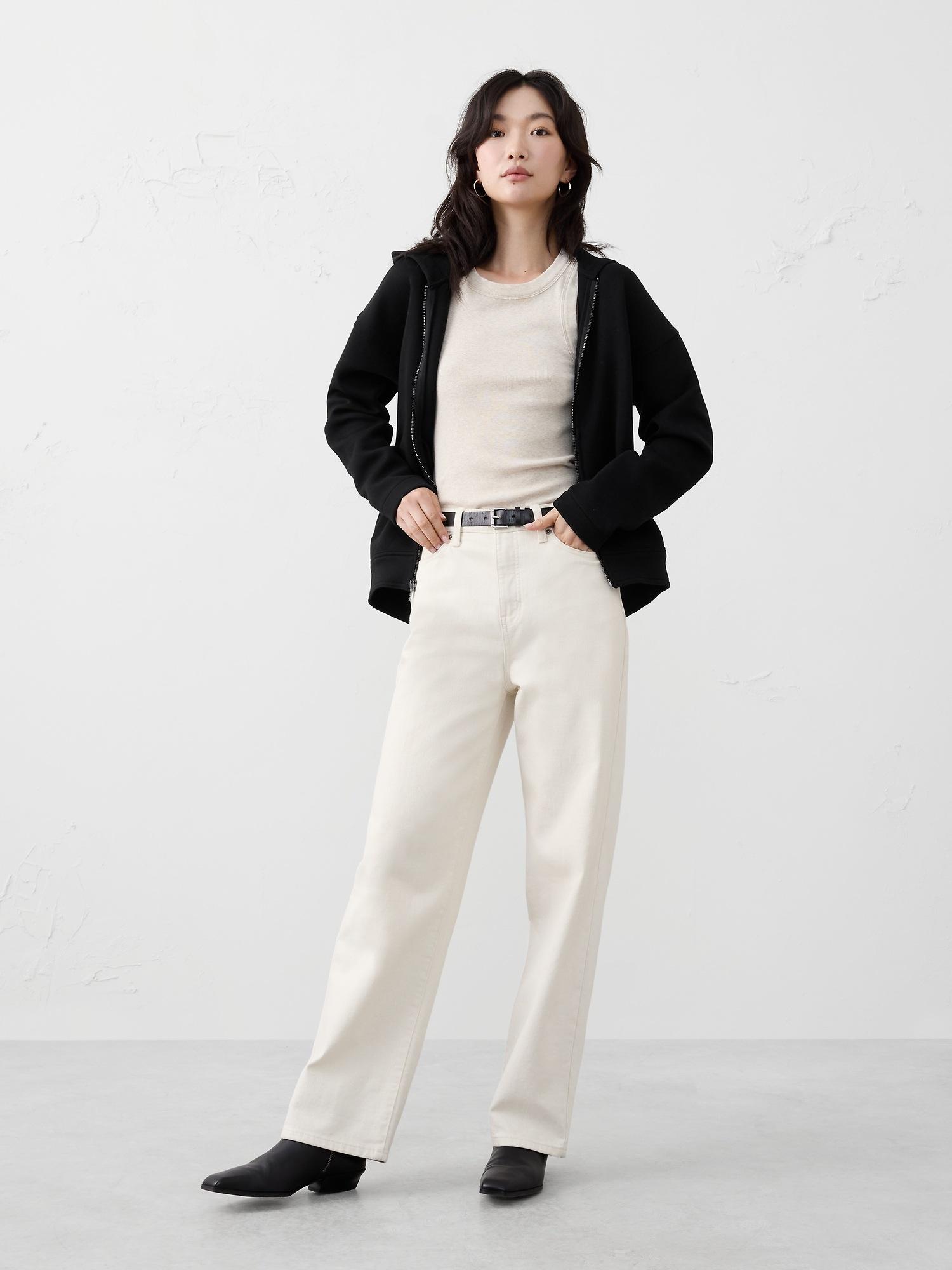 soft knit zip hoodie