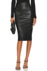 soft leather pencil skirt