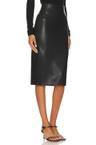 soft leather pencil skirt