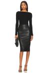 soft leather pencil skirt