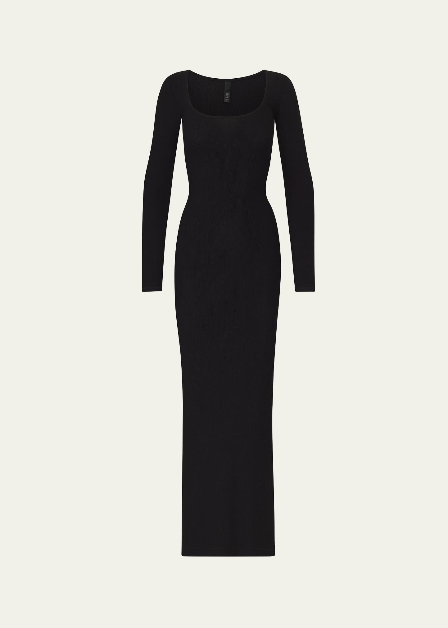 soft lounge long-sleeve maxi dress