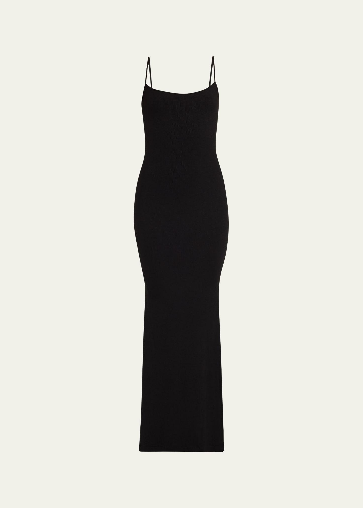 soft lounge ribbed maxi slip dress