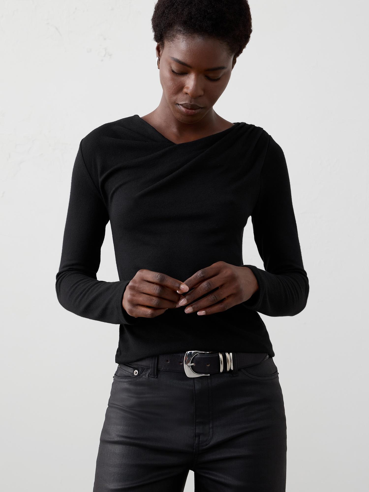 soft luxe draped top