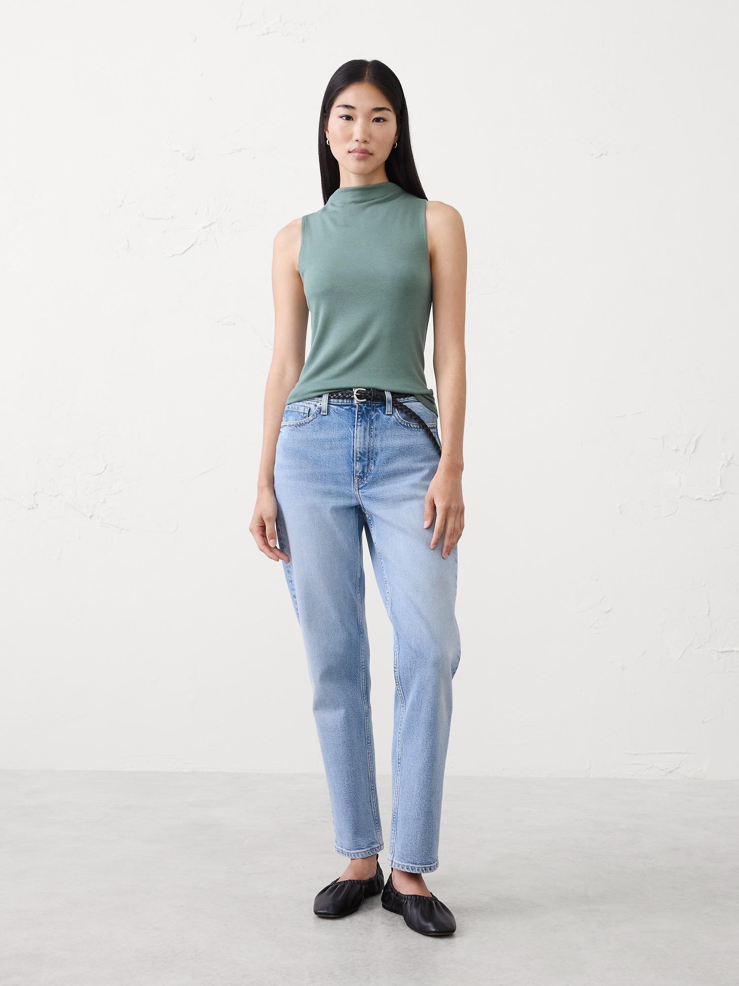 soft luxe mock-neck top