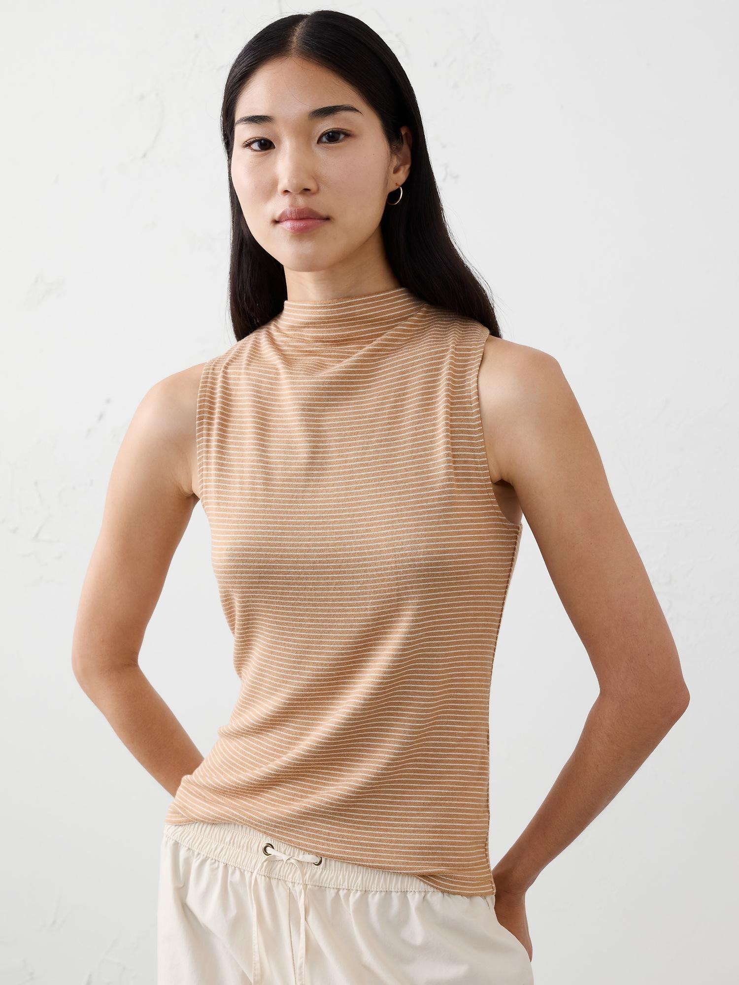 soft luxe mock-neck top