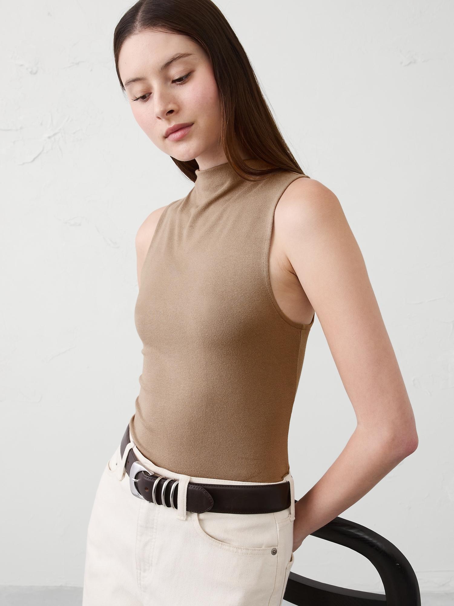 soft luxe mock-neck top