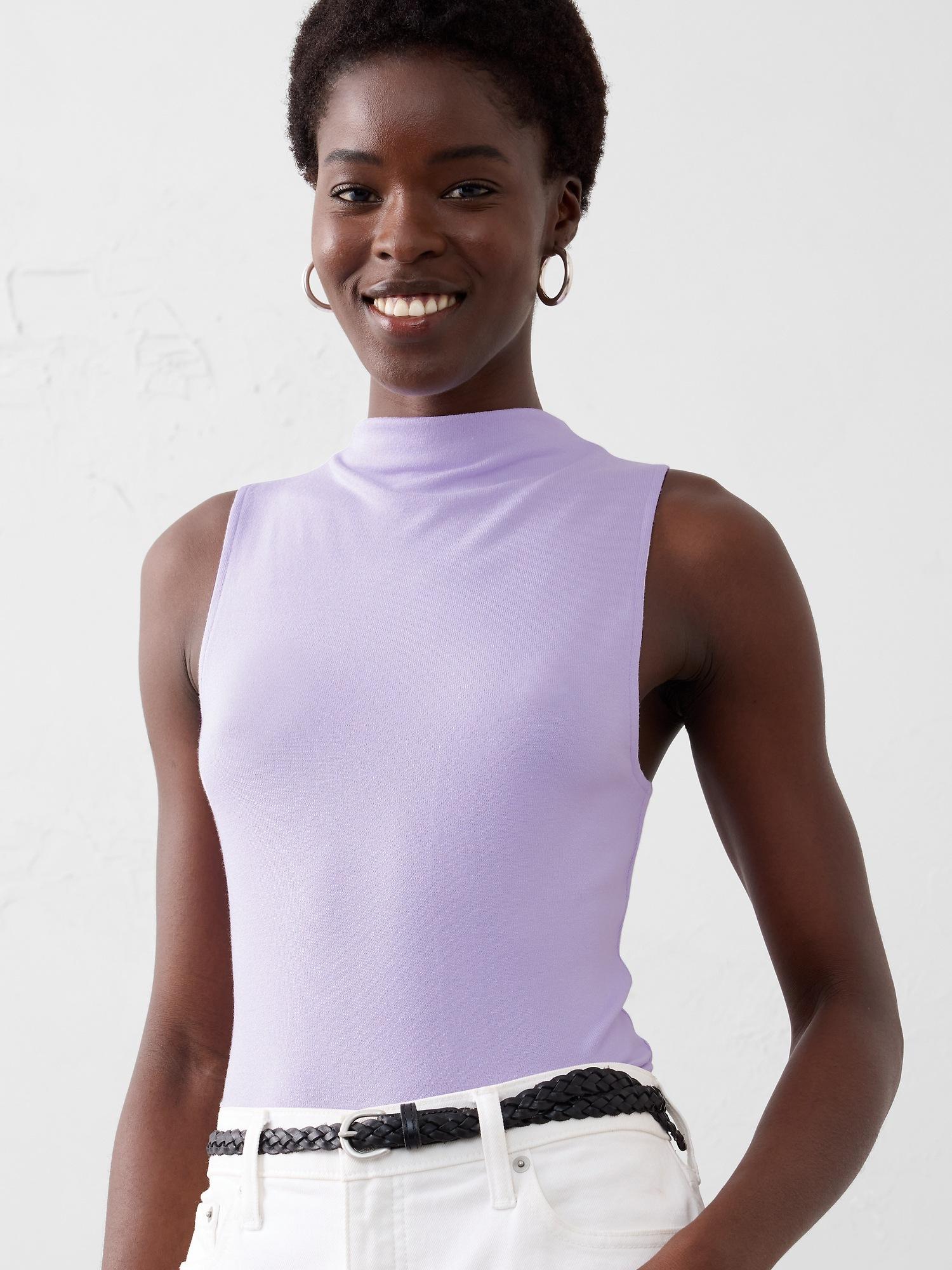 soft luxe mock-neck top