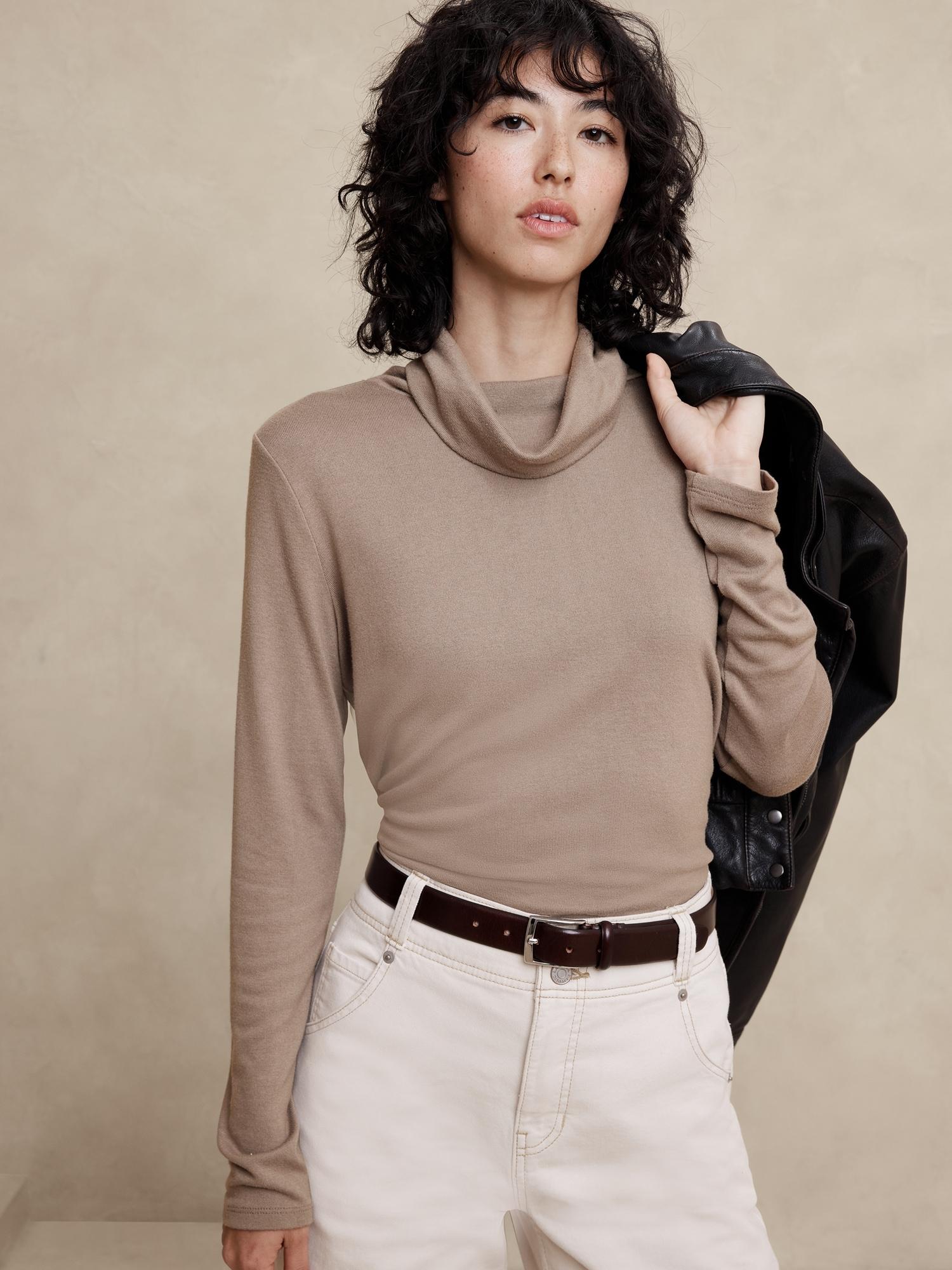 soft luxe turtleneck top