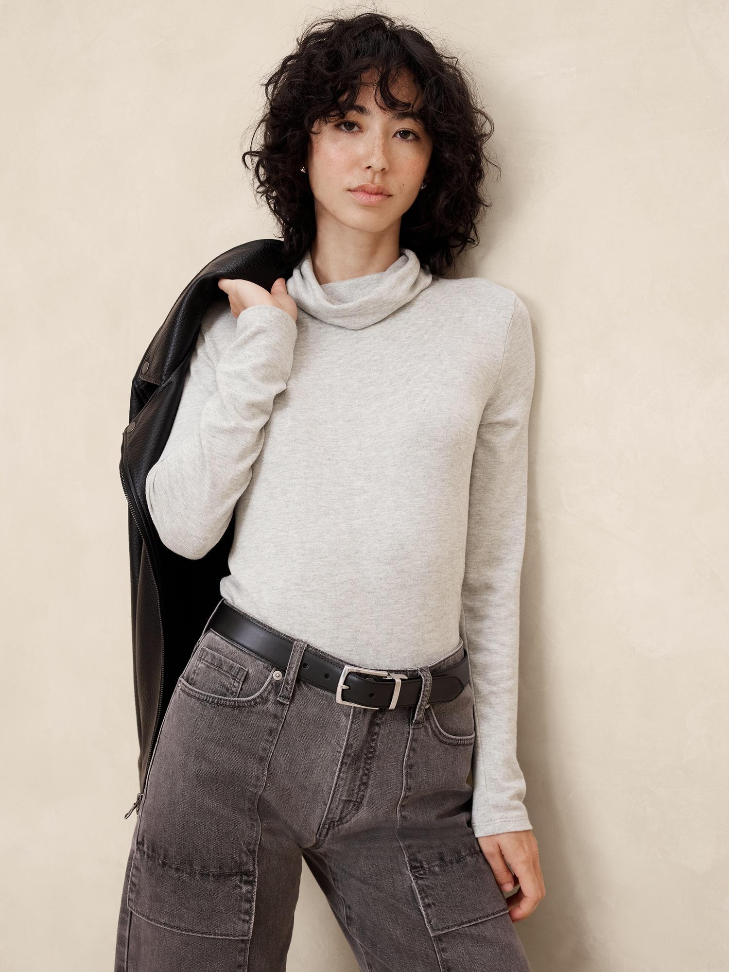 soft luxe turtleneck top