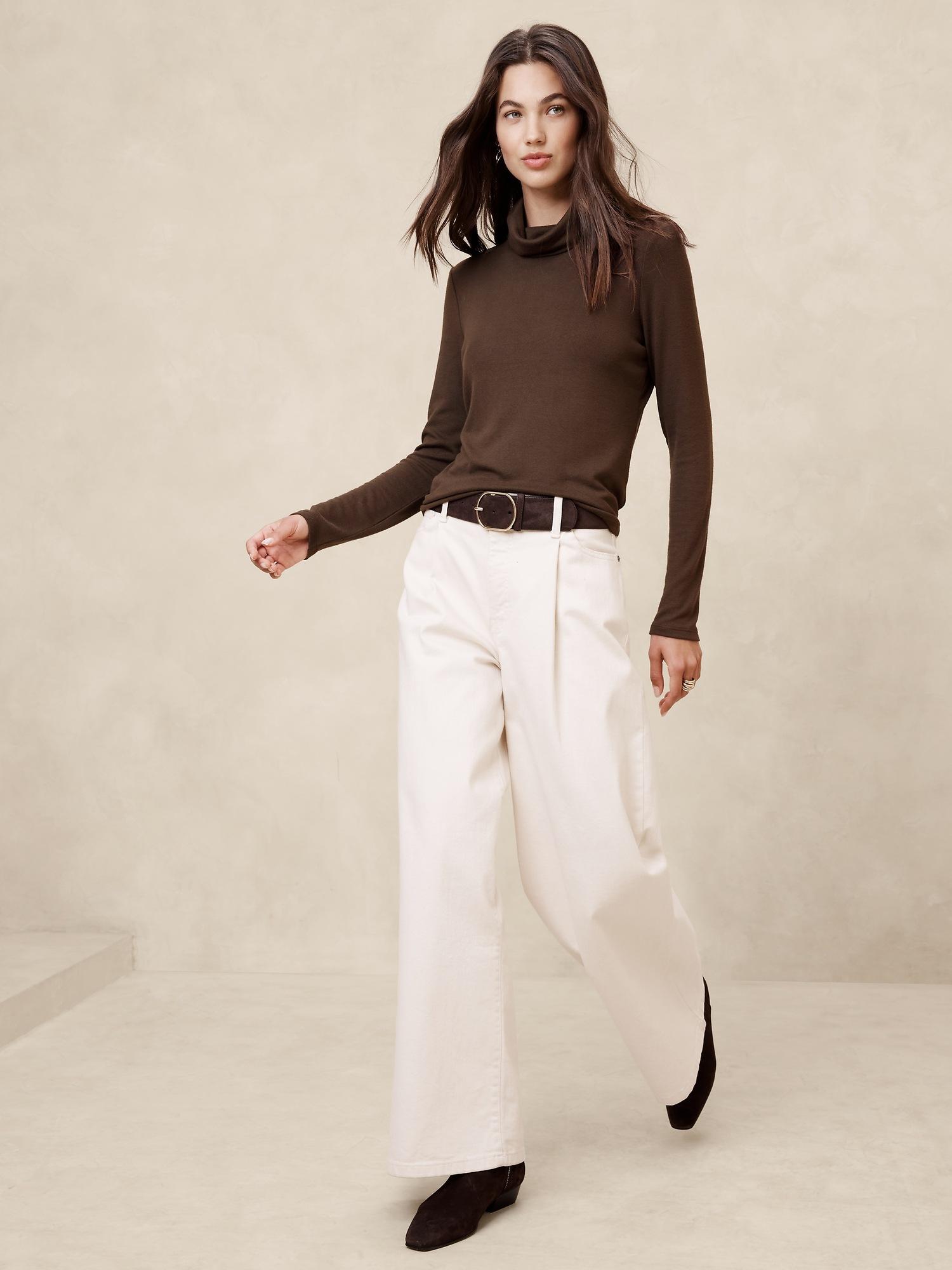 soft luxe turtleneck top