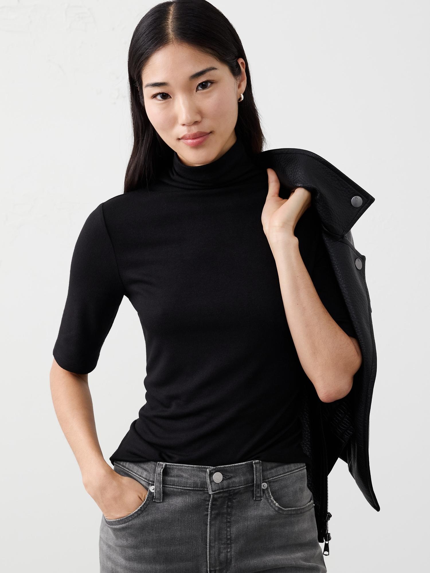 soft luxe turtleneck top