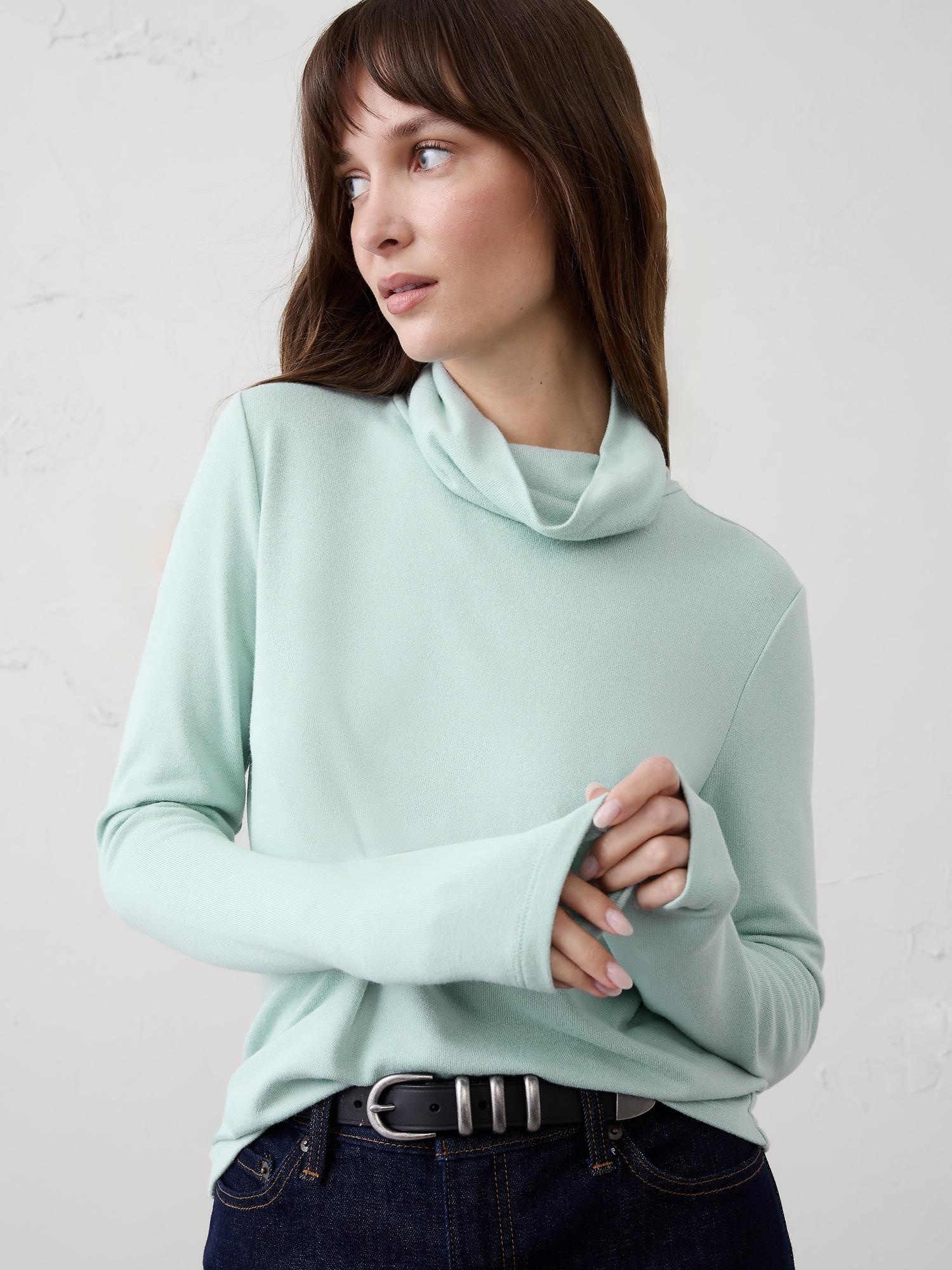soft luxe turtleneck top