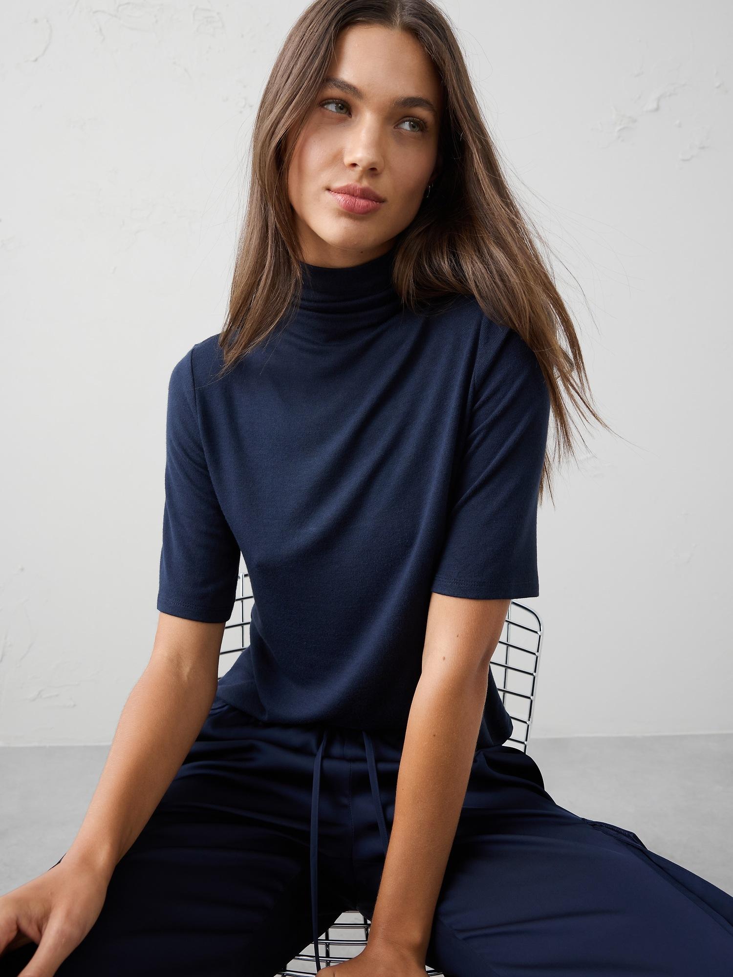 soft luxe turtleneck top
