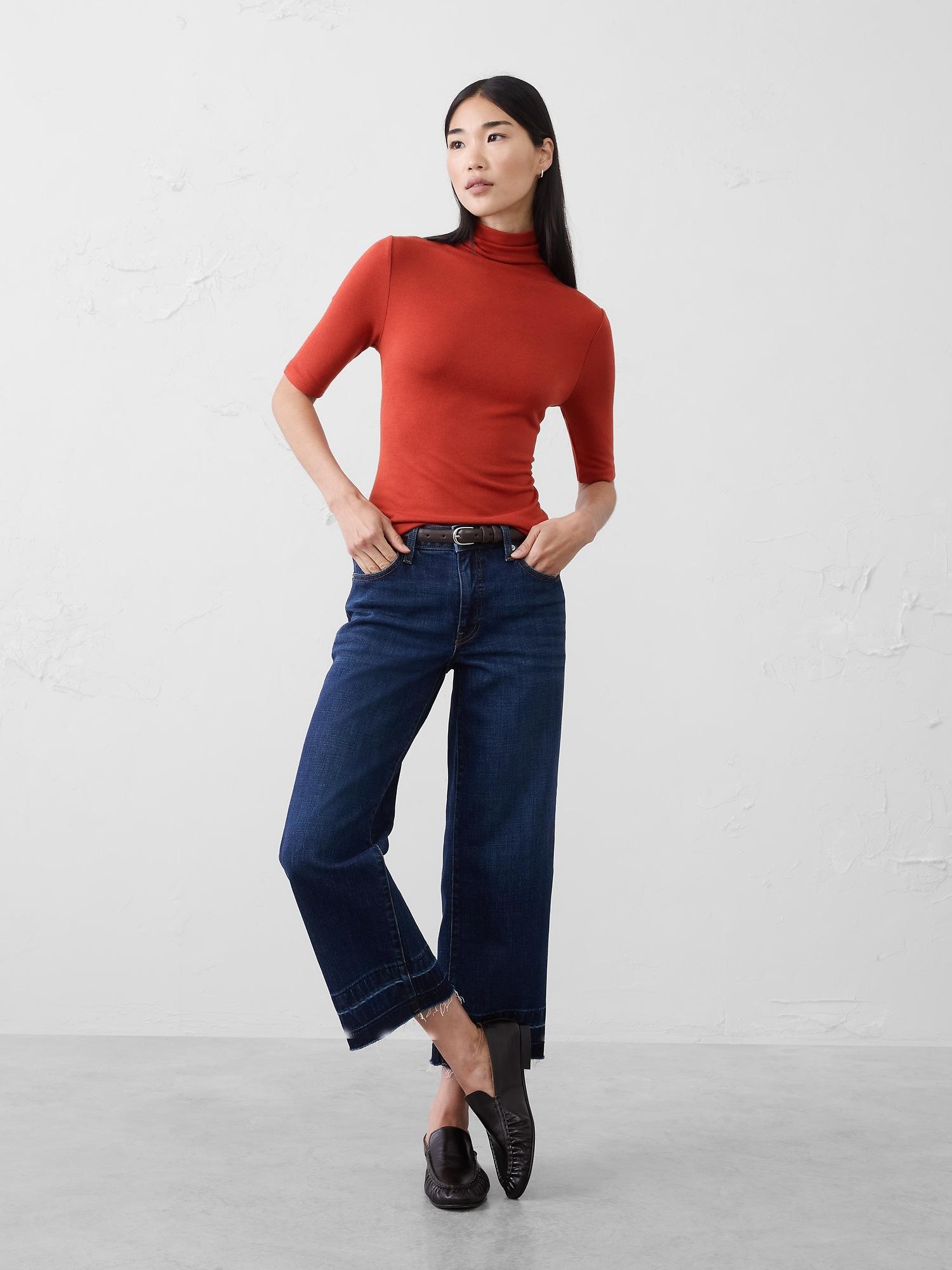 soft luxe turtleneck top