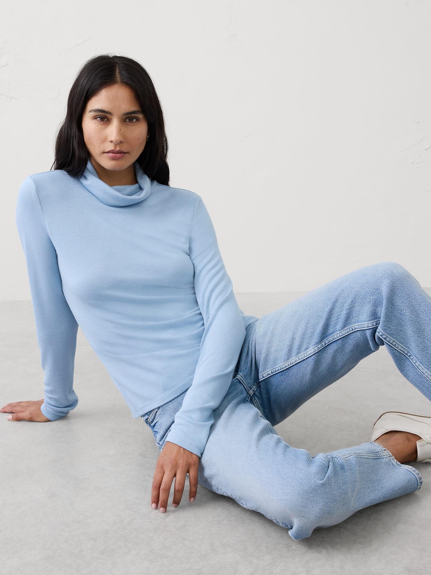 soft luxe turtleneck top