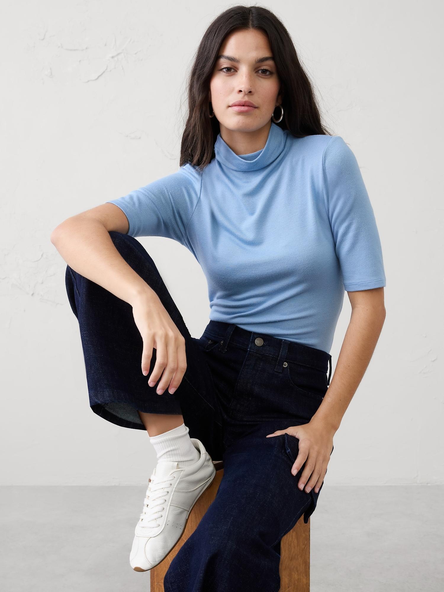 soft luxe turtleneck top