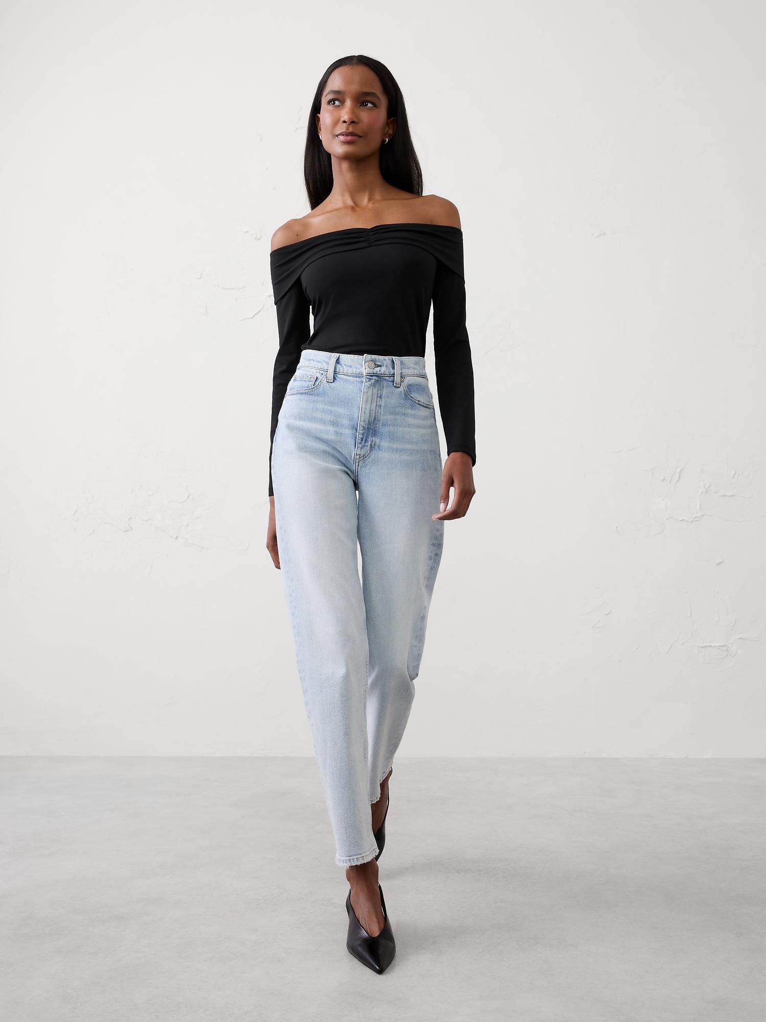 soft stretch off-shoulder top