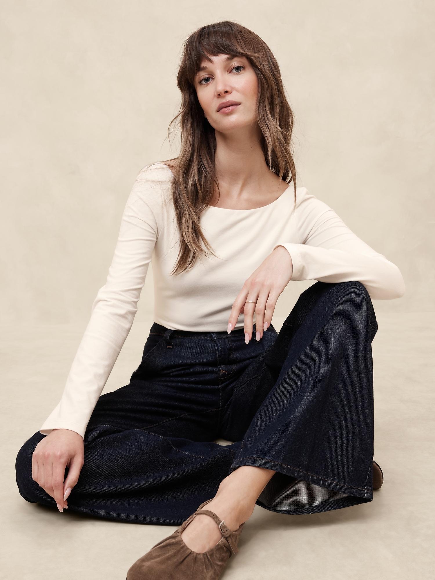 soft stretch open back top