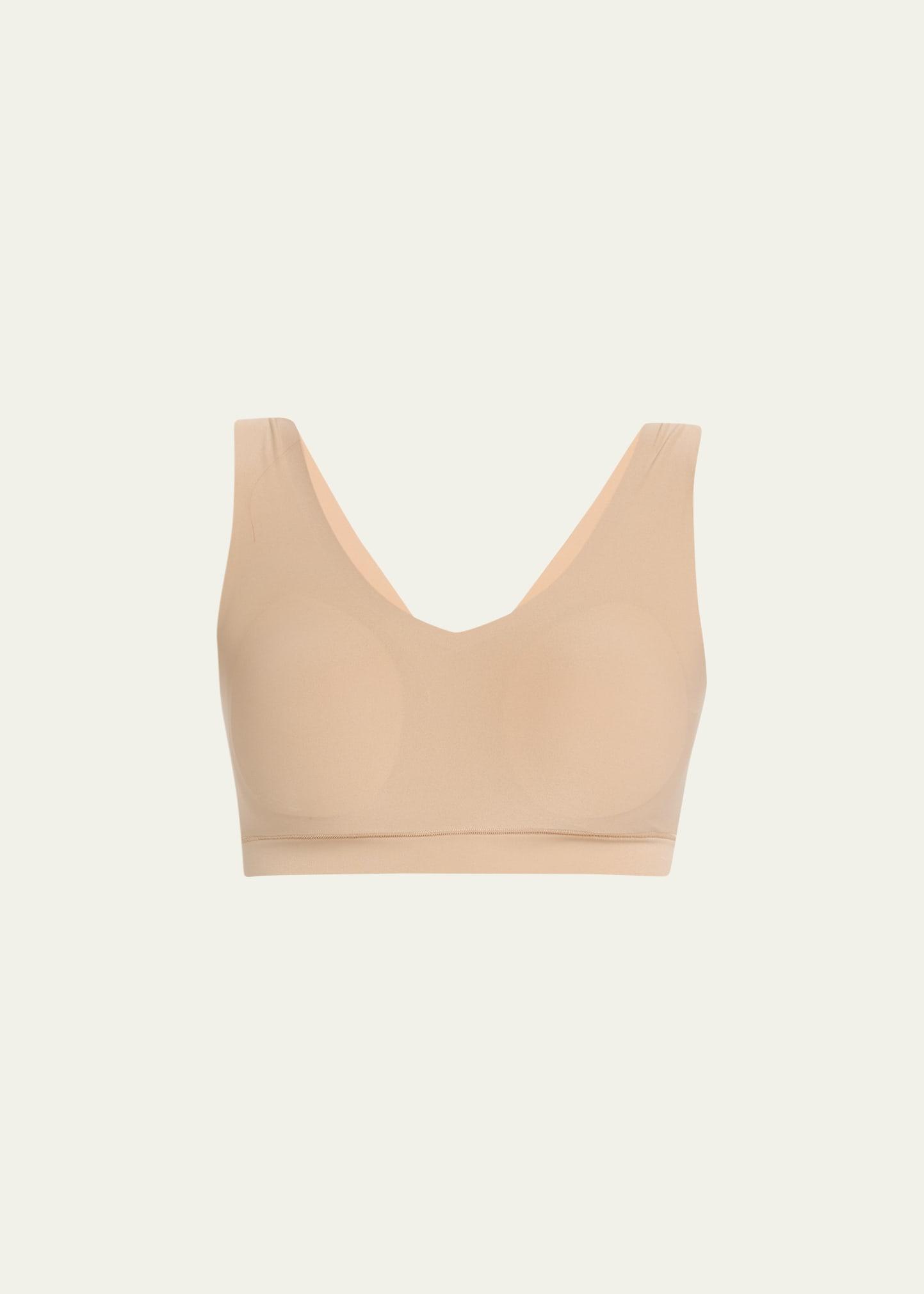 soft stretch padded crop top soft bra