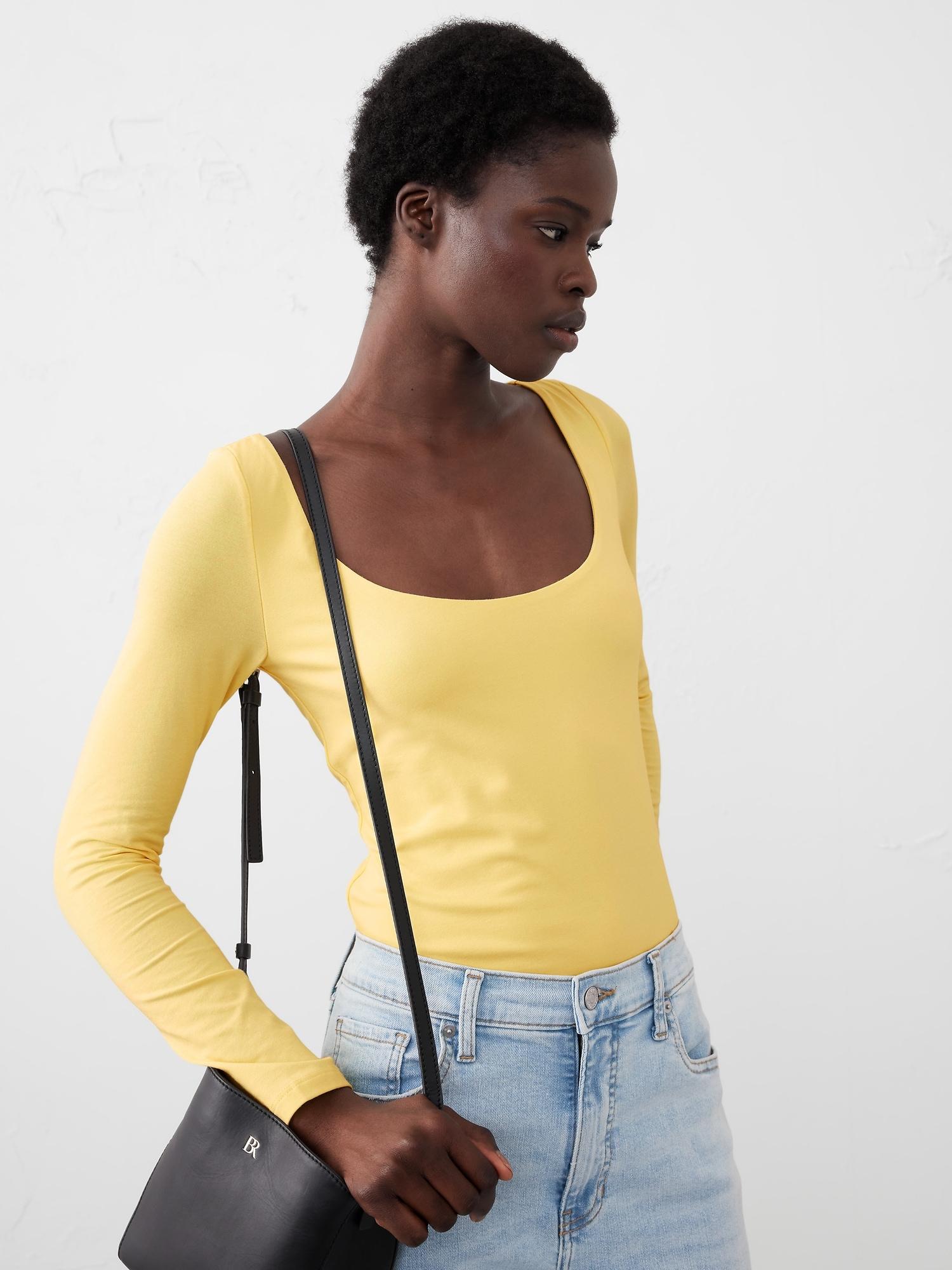 soft stretch scoop-neck t-shirt