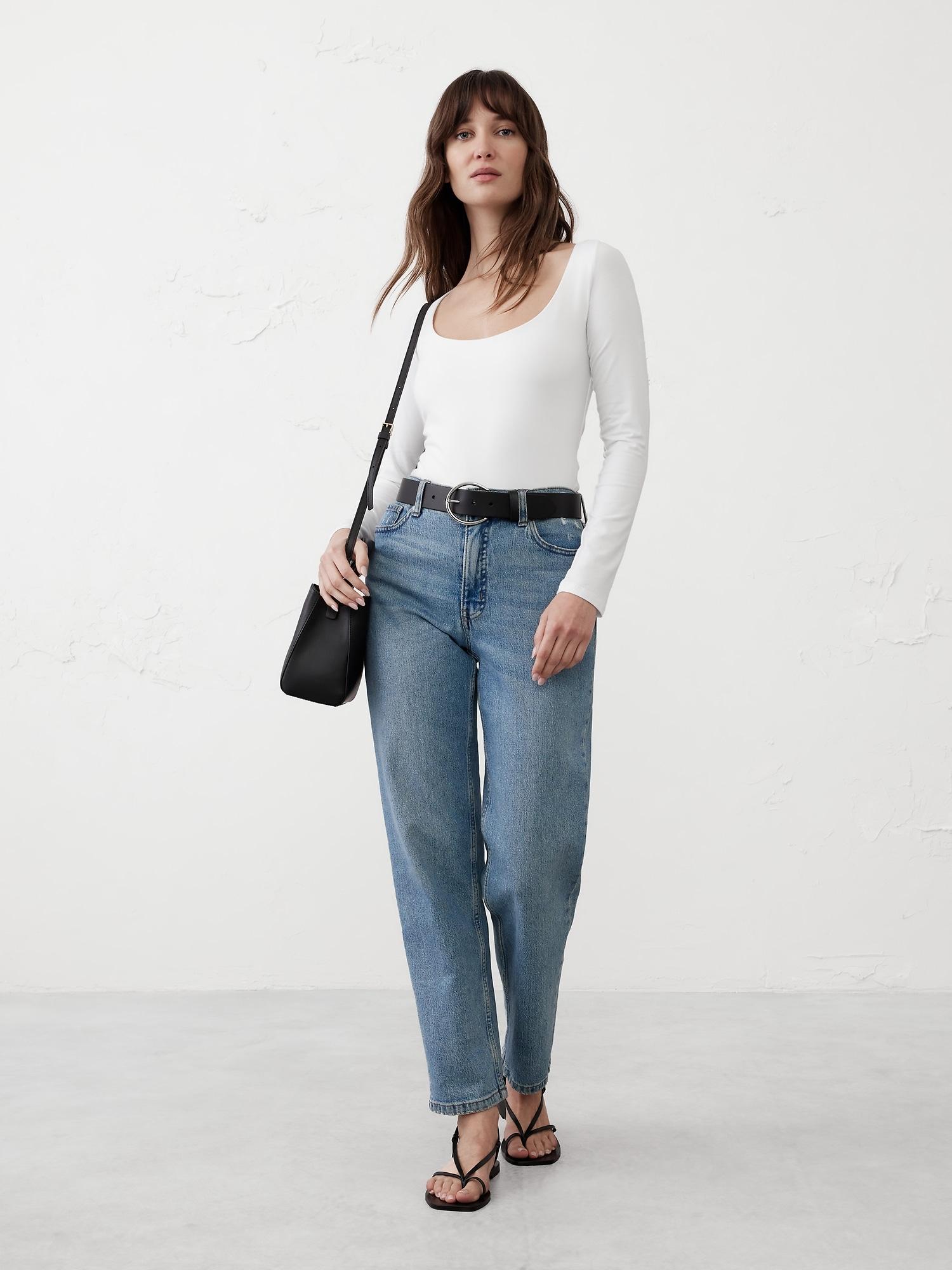 soft stretch scoop-neck t-shirt