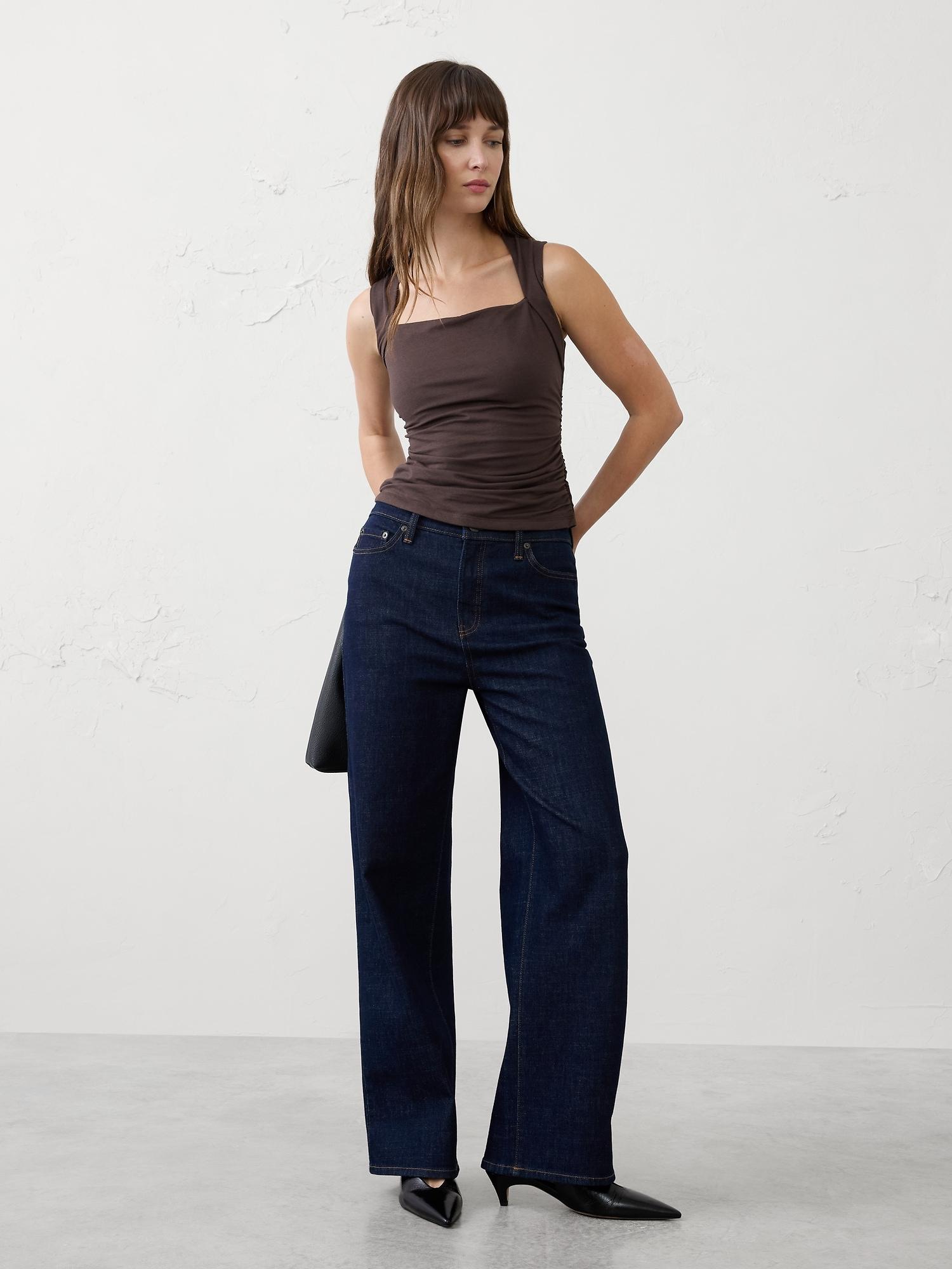 soft stretch side-shirred top