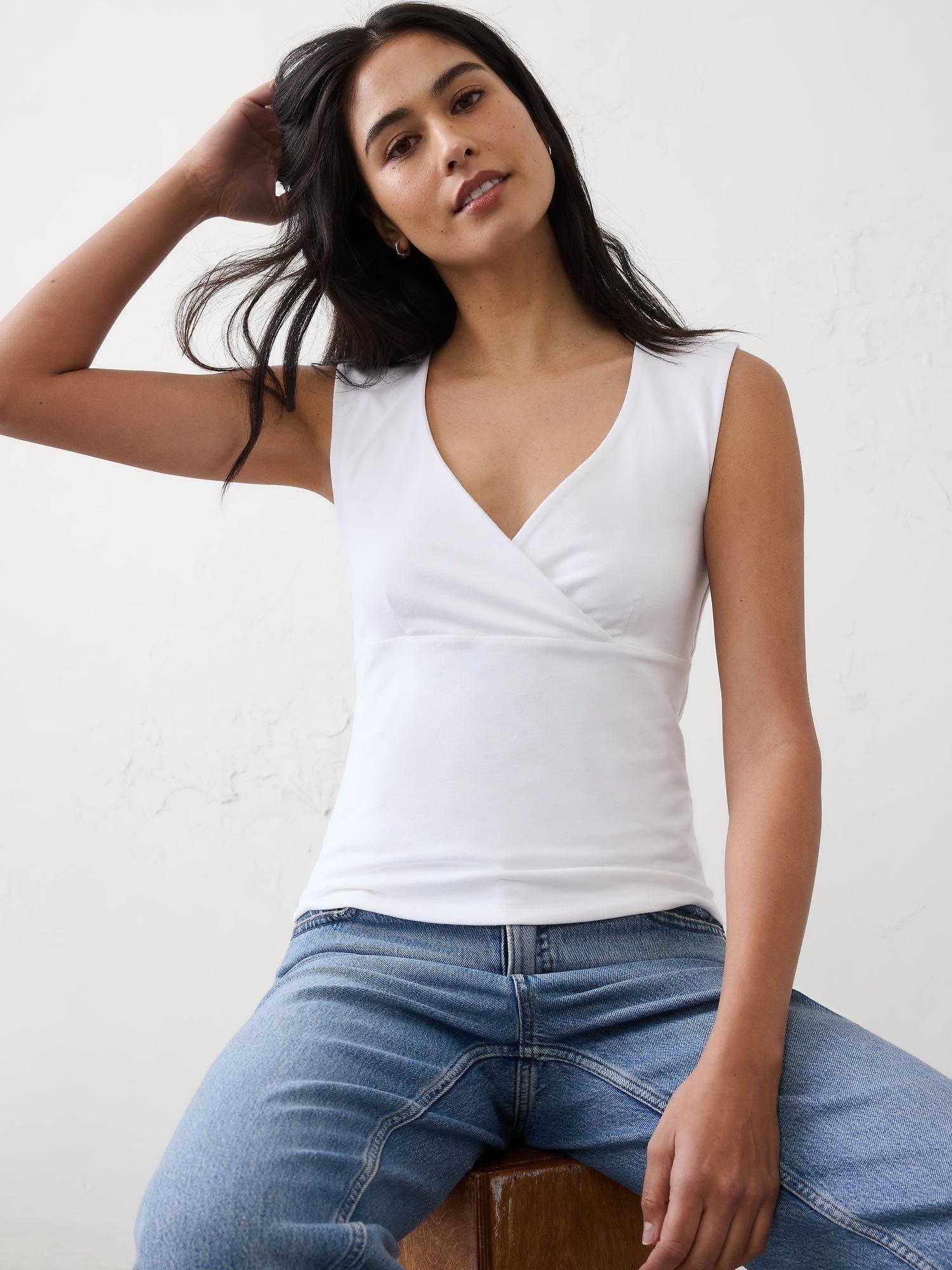 soft stretch wrap top