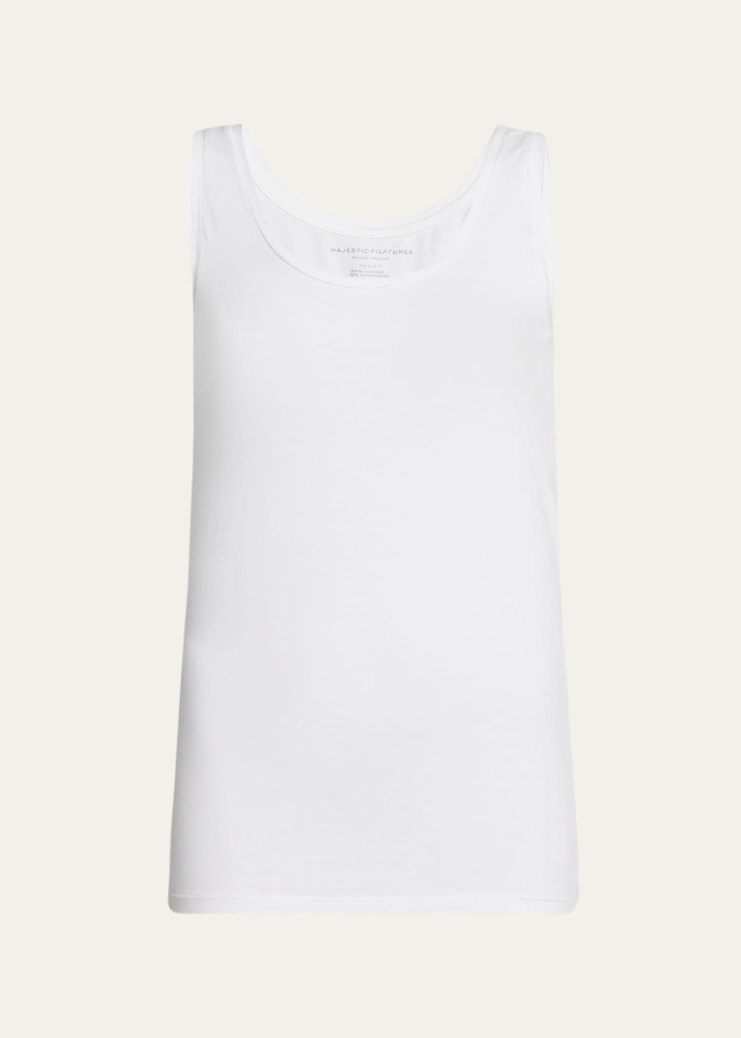 soft touch flat-edge scoop-neck tank