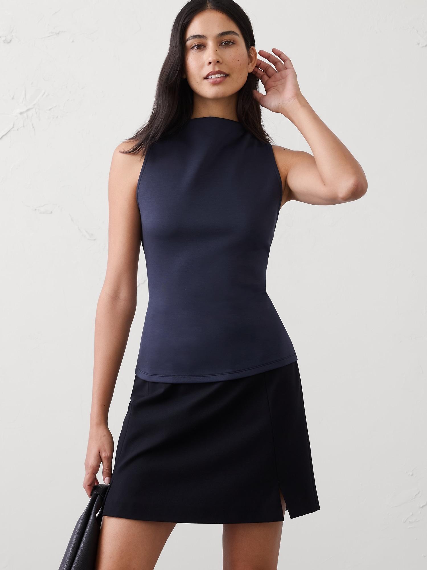 soft touch high-neck top