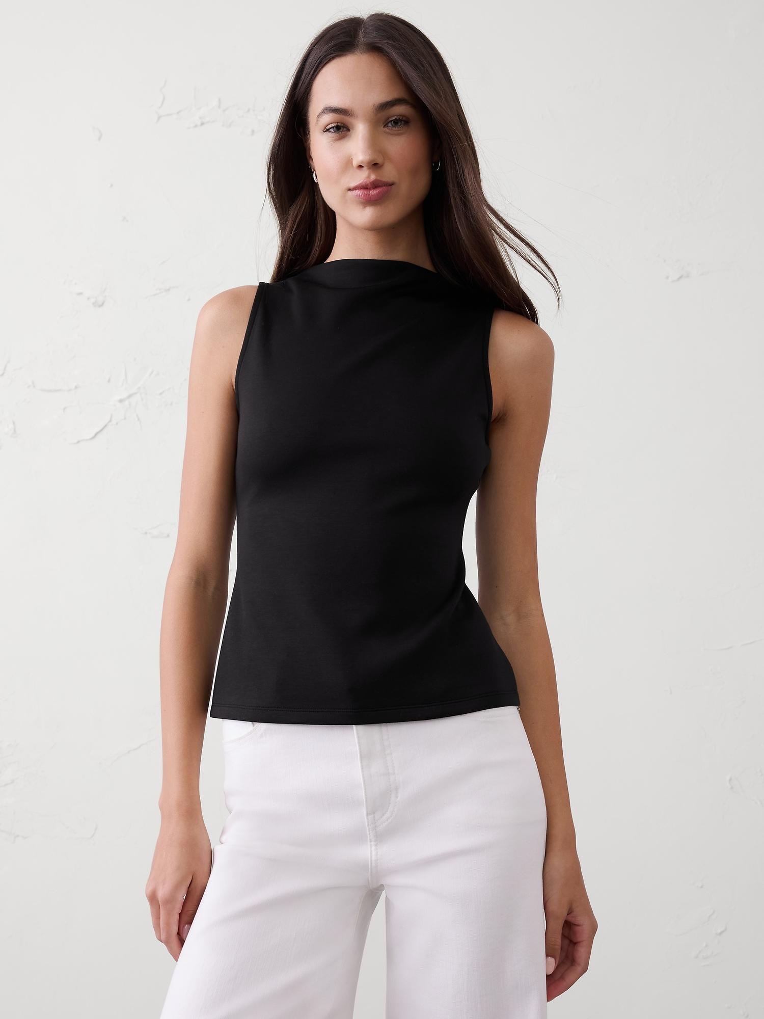 soft touch high-neck top