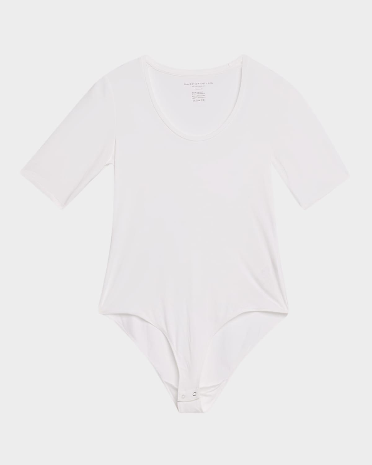 soft touch scoop-neck bodysuit
