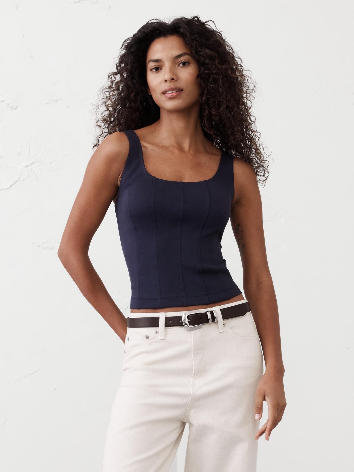 soft touch scuba corset top