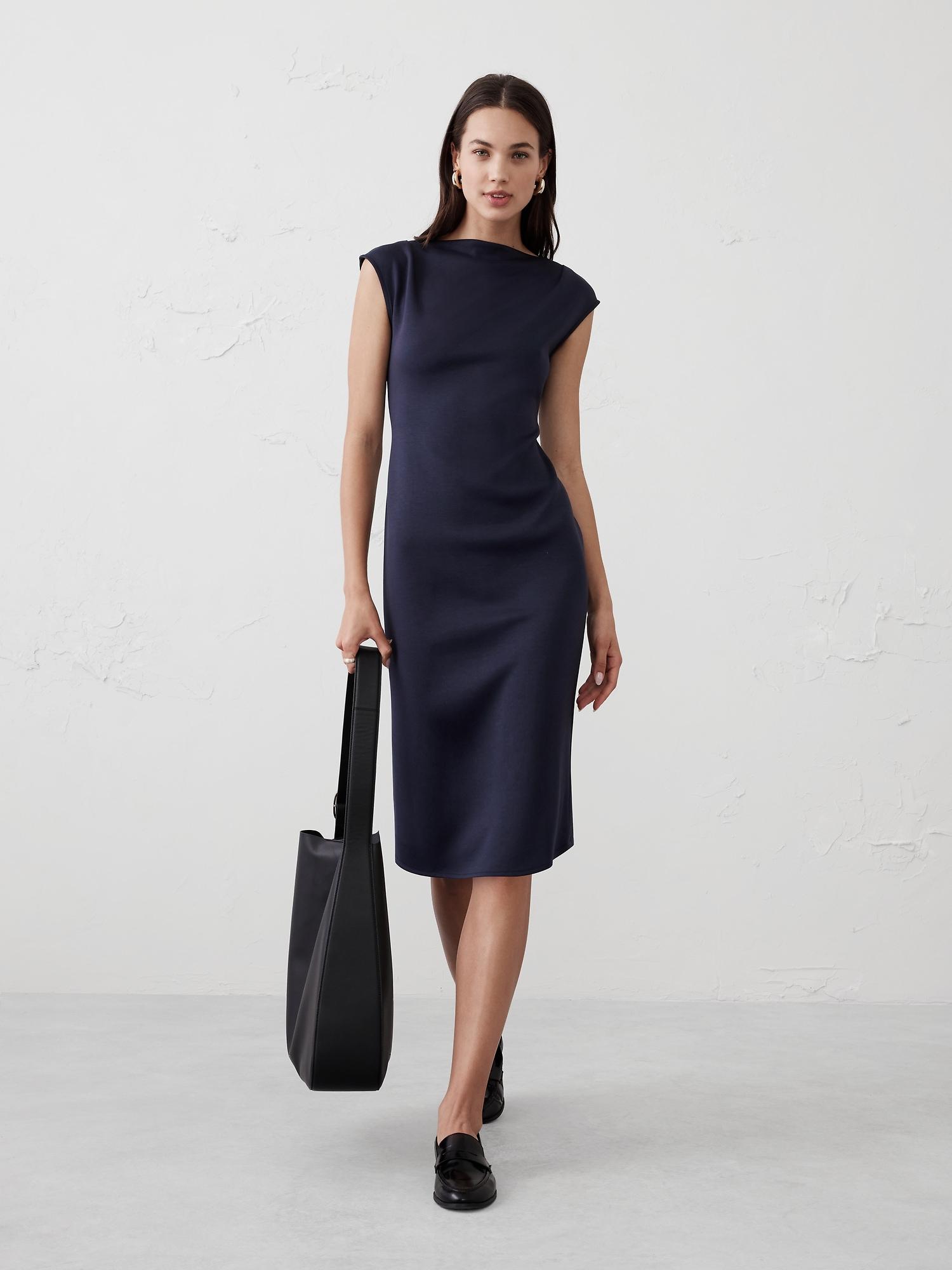 soft touch scuba sheath dress