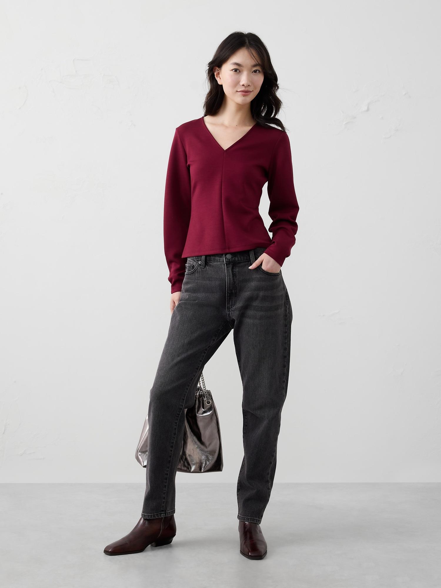 soft touch seamed top