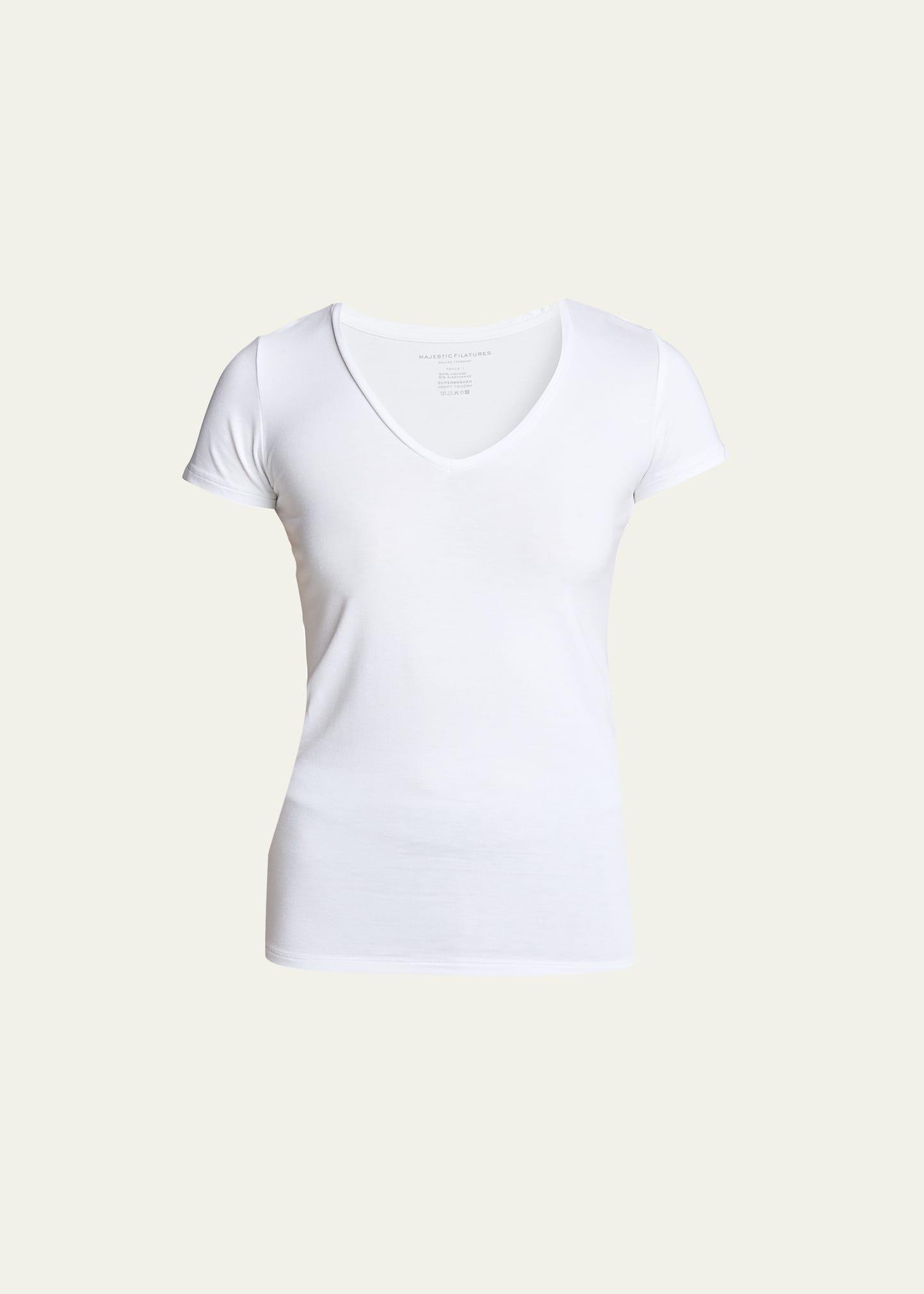 soft touch short-sleeve v-neck top