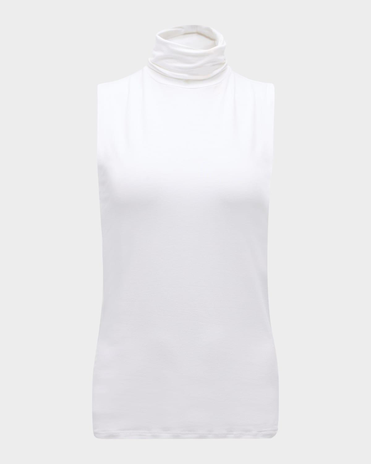 soft touch sleeveless stretch turtleneck