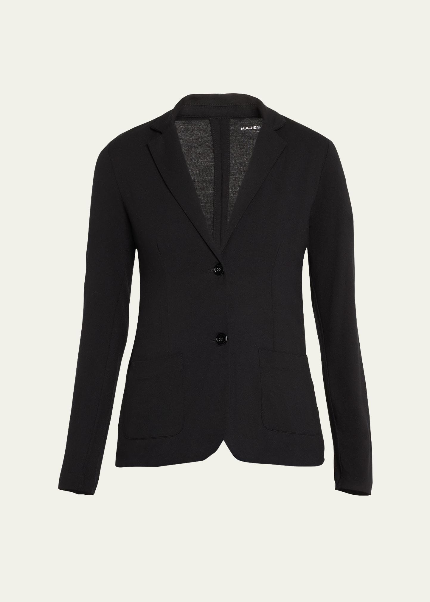 soft touch two-button blazer