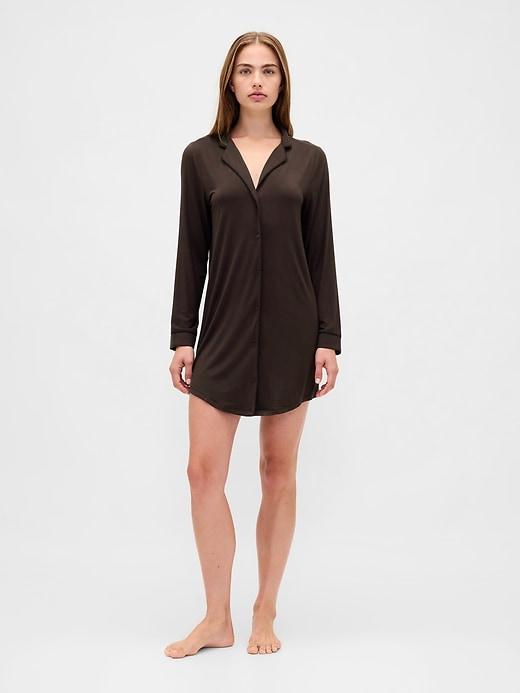 softest modal pj shirtdress