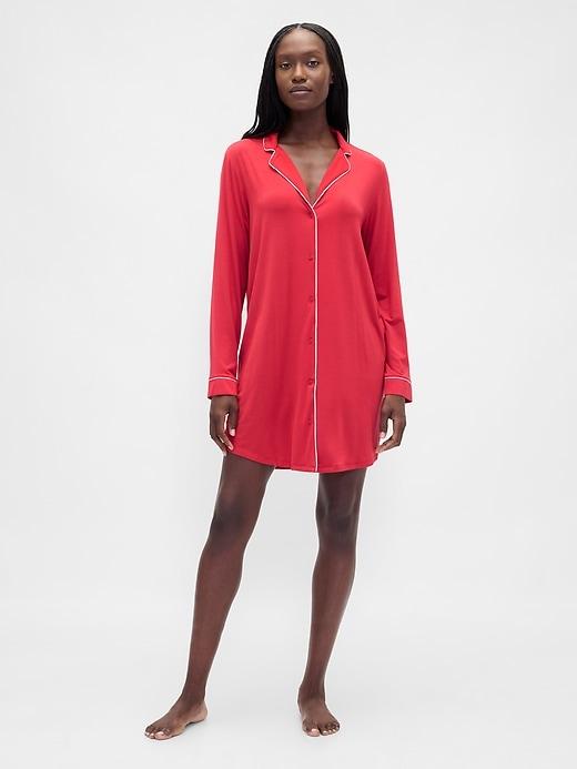 softest modal pj shirtdress