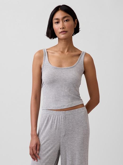 softest ultrafine rib modal pj tank top