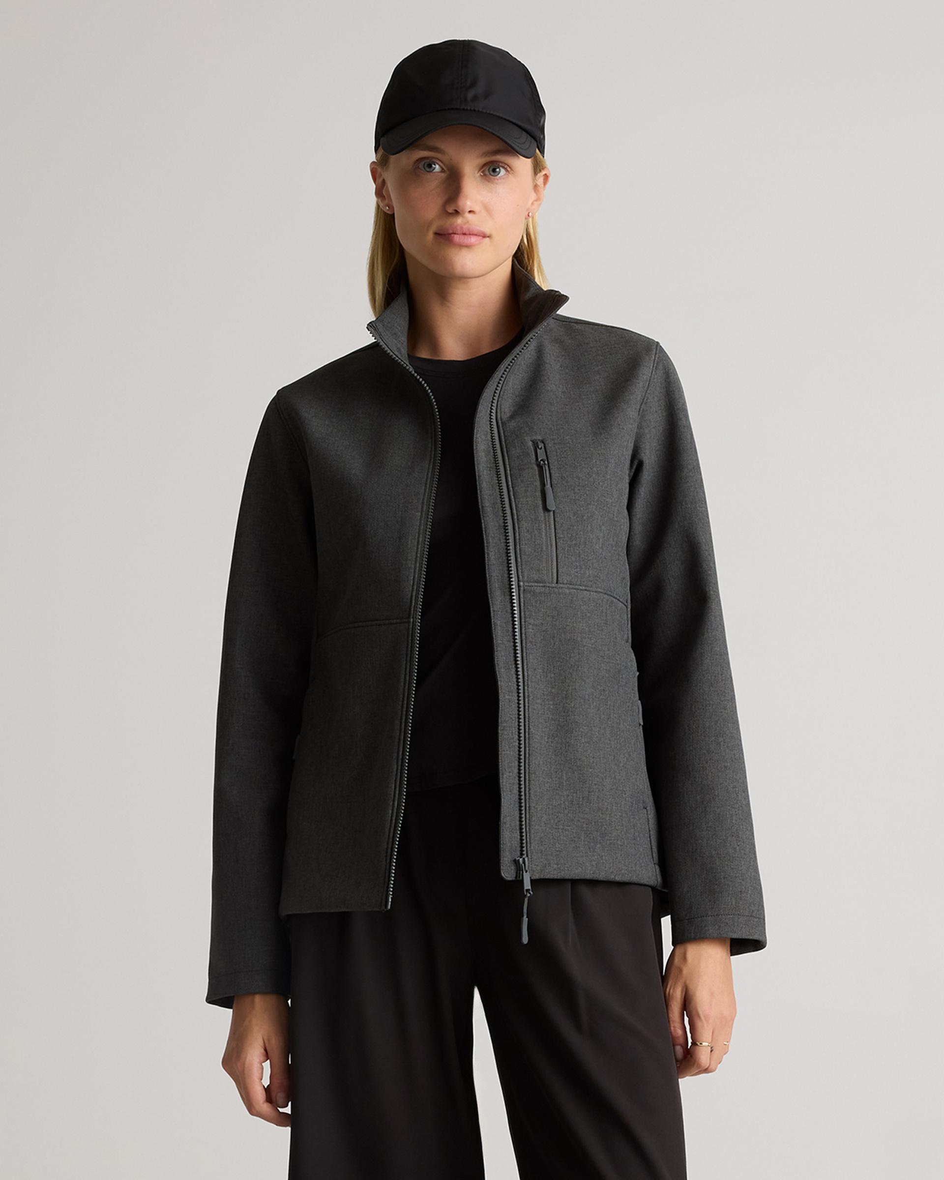 softshell fleece-lined full-zip jacket